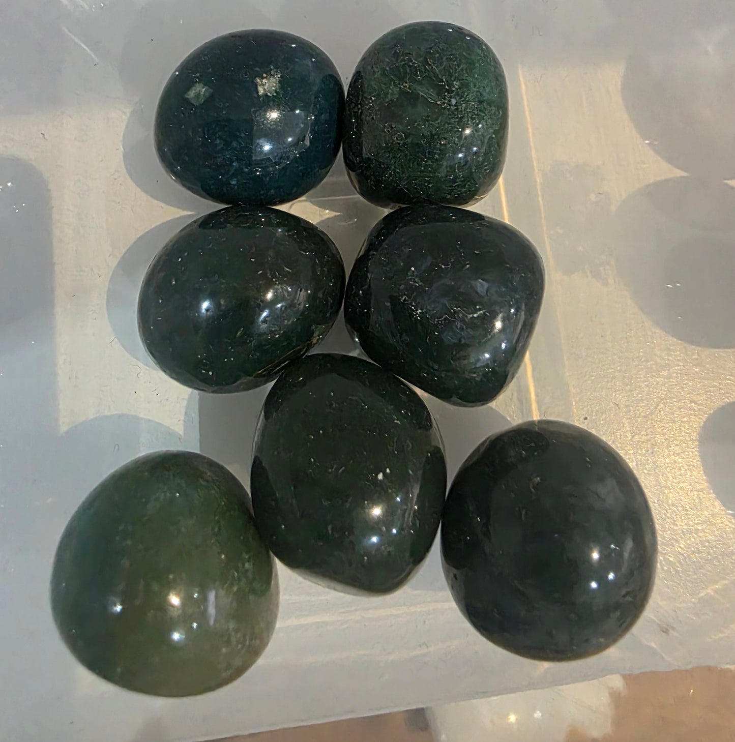 Green Moss Agate Tumble Stone