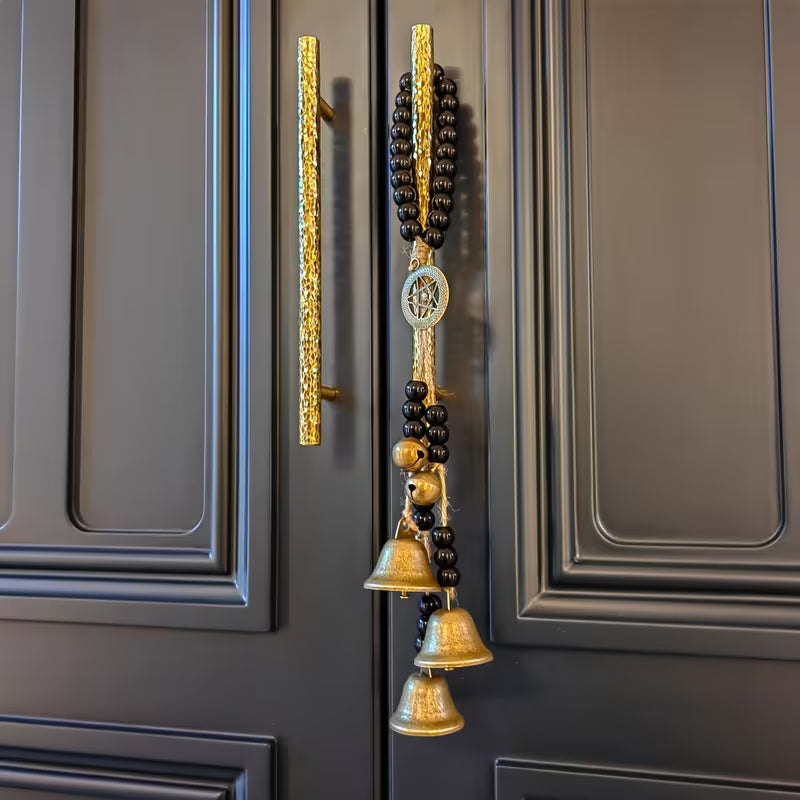 Hanging Witches Bell with Black Beads