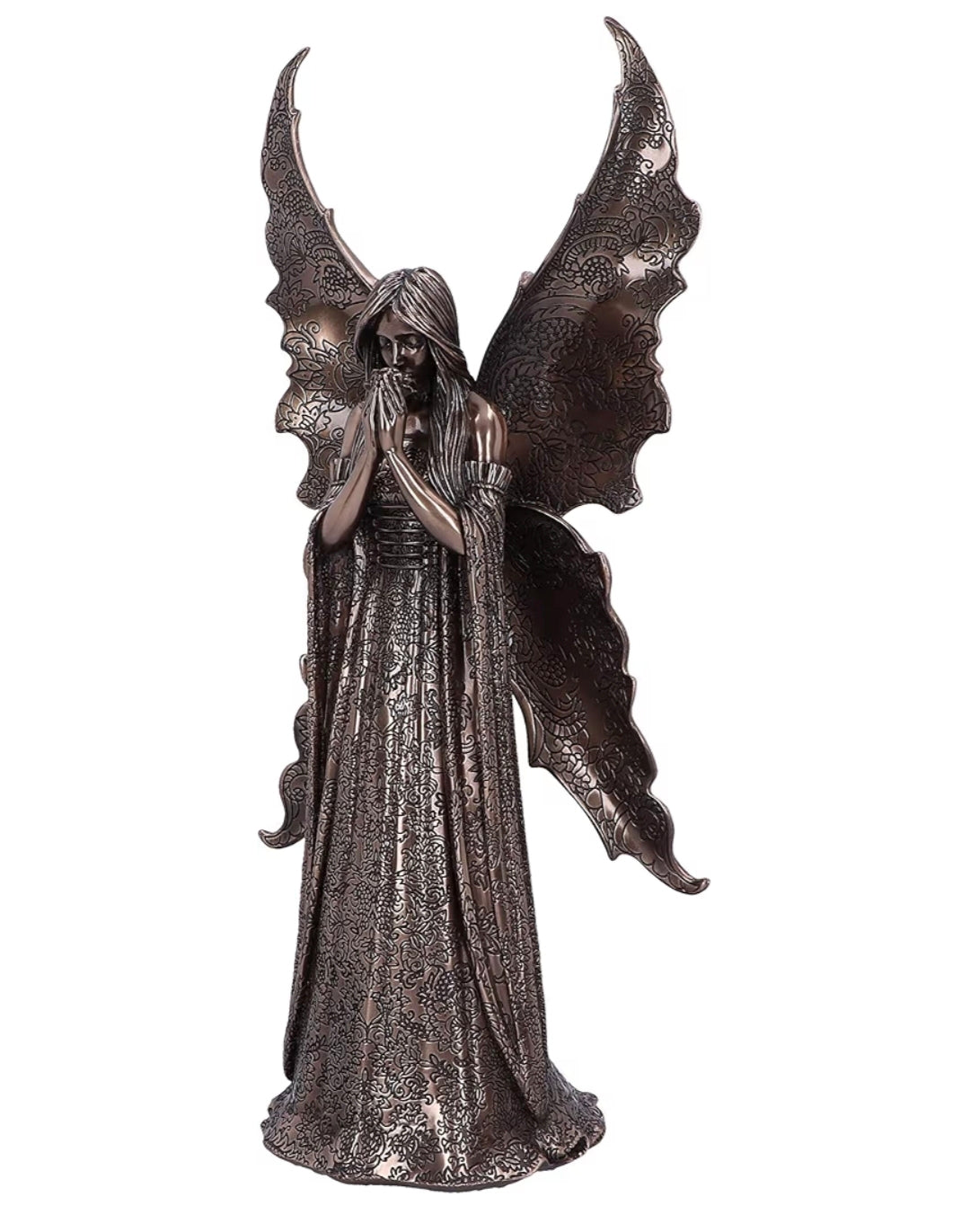Only Love Remains Bronze Gothic Fairy Angel Figurine, 35cm