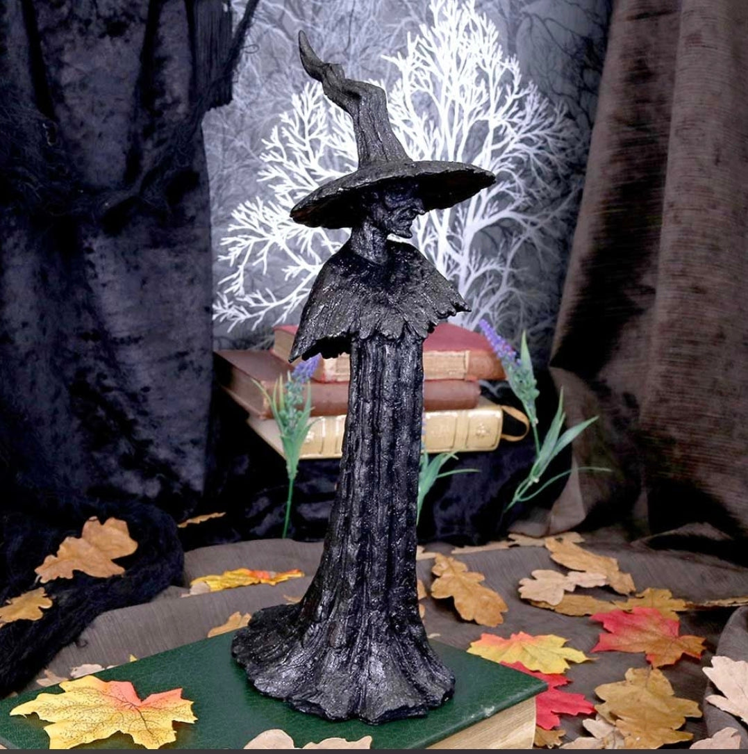Talyse Black Glittered Forest Witch Ornament 30CM