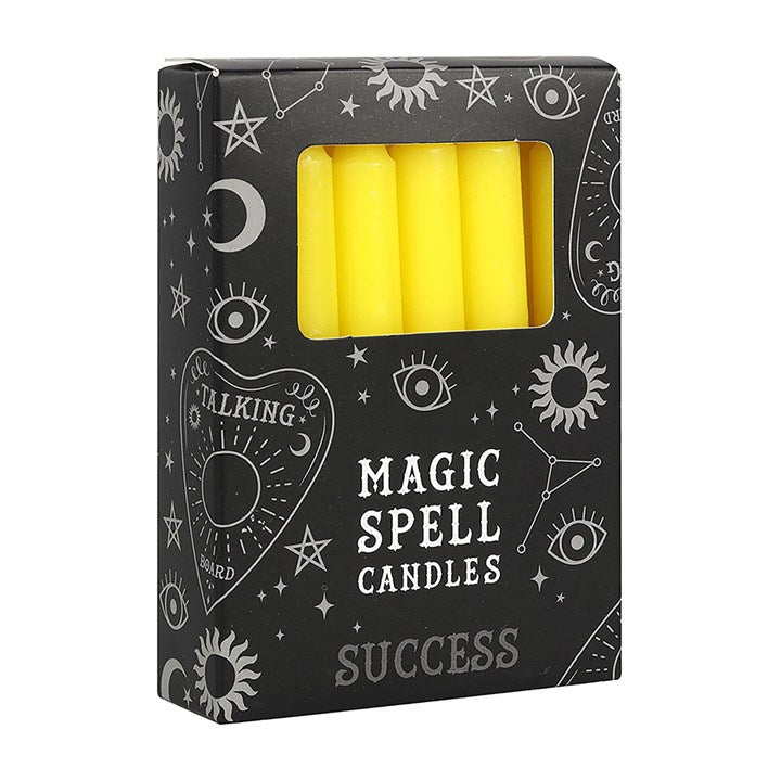 Yellow 'Success' Spell Candles Pack of 12
