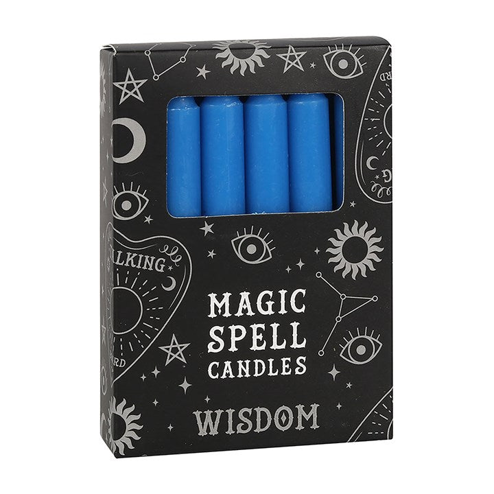 Blue 'Wisdom' Spell Candles Pack of 12
