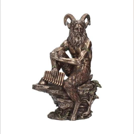 Pan Fawn With Pan Flutes Finished in Bronze
30.5cm