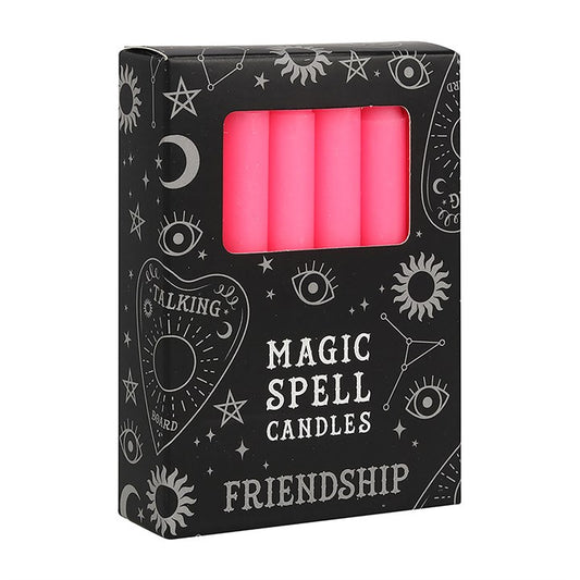 Pink 'Friendship' Spell Candles Pack of 12