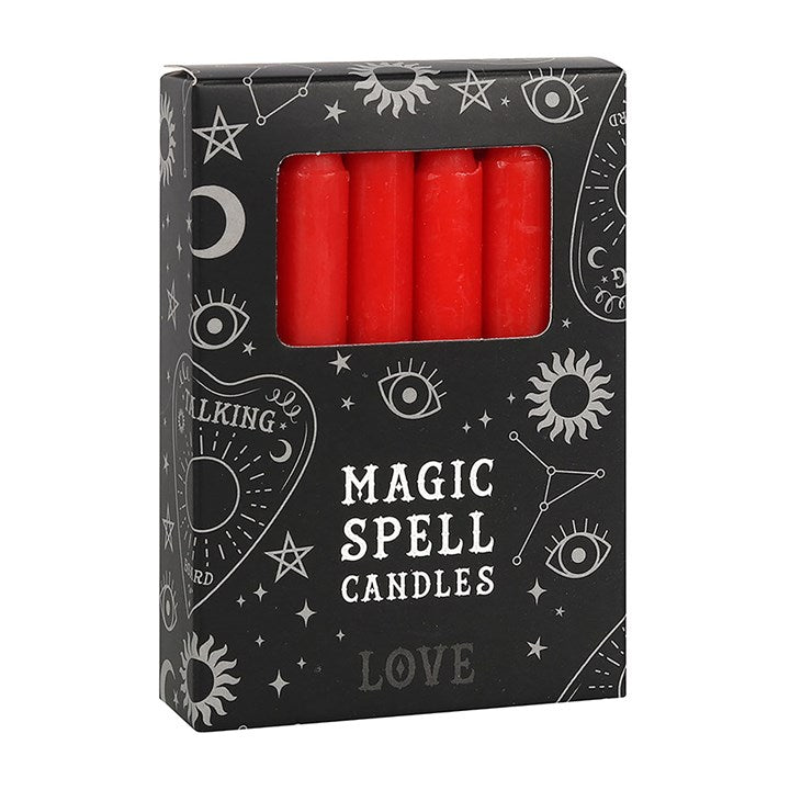 Red 'Love' Spell Candles Pack of 12