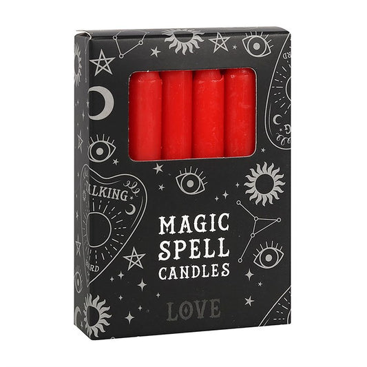 Red 'Love' Spell Candles Pack of 12