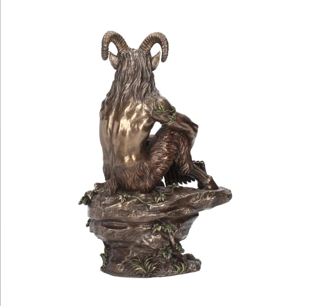 Pan Fawn With Pan Flutes Finished in Bronze
30.5cm