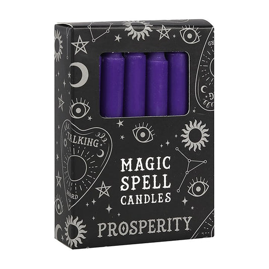 Purple 'Prosperity' Spell Candles Pack of 12