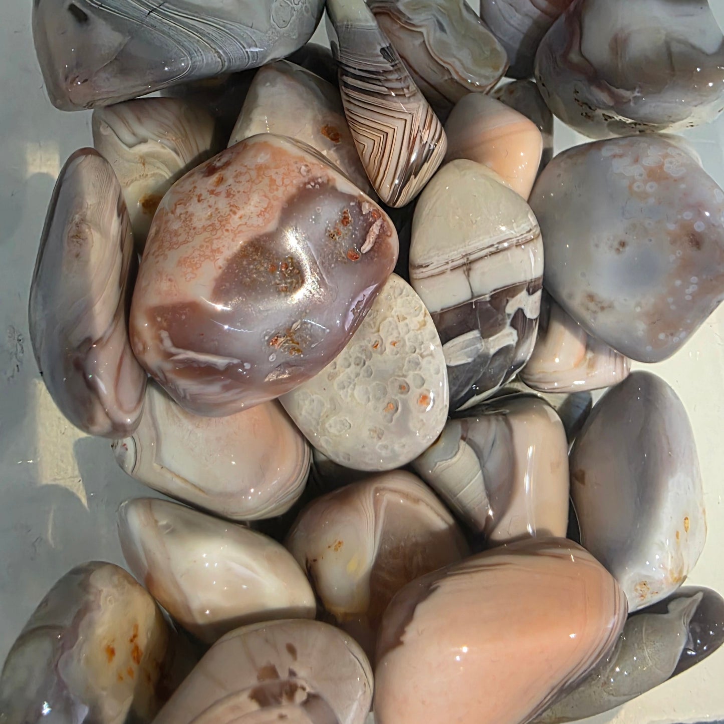 Pink Botswana Agate Tumble Stone