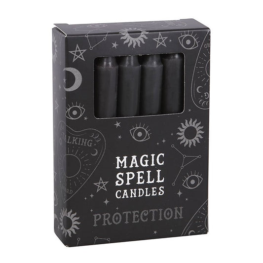 Black 'Protection' Spell Candles Pack of 12