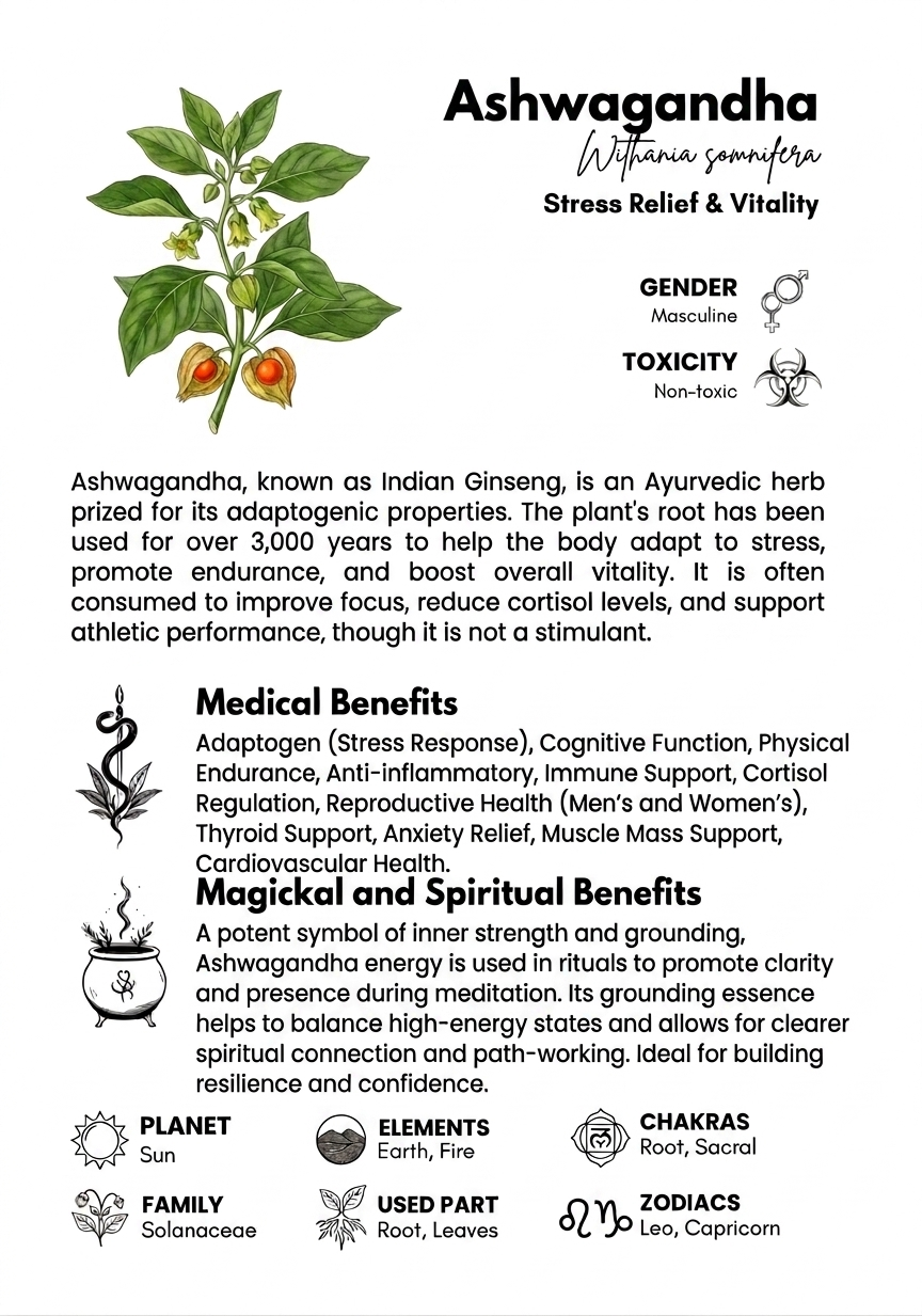 Ashwagandha Herb 10g