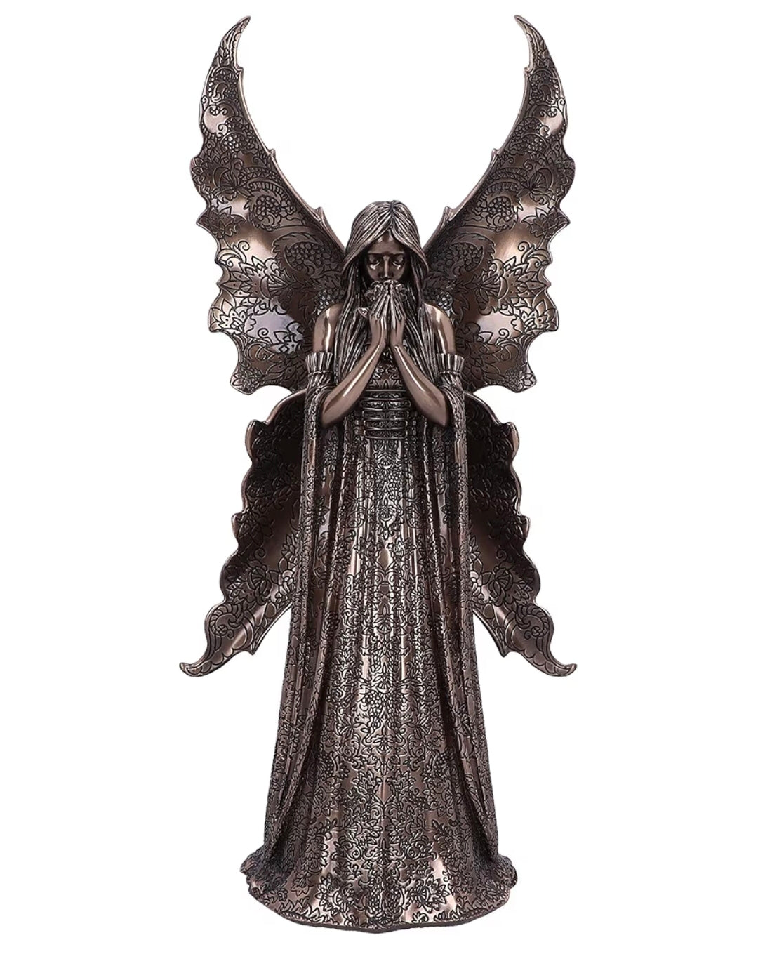 Only Love Remains Bronze Gothic Fairy Angel Figurine, 35cm